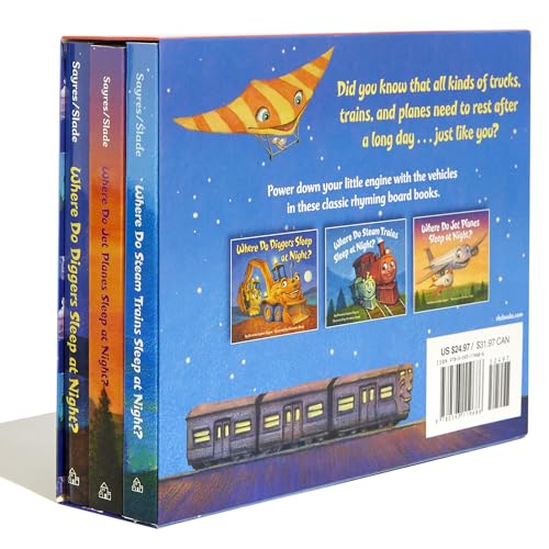 Where Do Diggers, Trains, and Planes Sleep at Night? Board Book Boxed Set (Where Do...Series) - Retail Maharaj