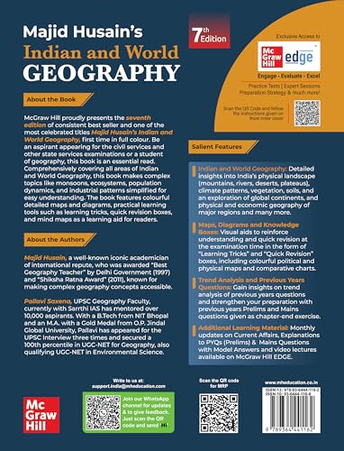 Indian & World Geography, 7e for UPSC 2026 by Pallavi Saxena | PYQs | Colour Maps, Graphs & Charts | Revision Tricks, Trend Analysis | McGraw Hill Edge: 30+ Video lectures, Monthly Current Affairs - Retail Maharaj