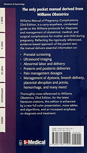 William`S Manual Of Pregnancy Complications - Retail Maharaj