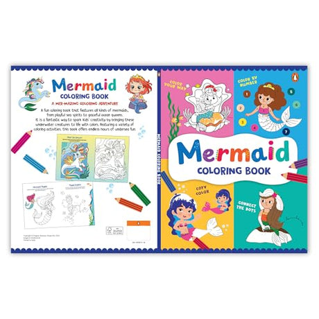 Mermaid Coloring Book: Fun Underwater Coloring Activity Book for Kids I Includes Dot-to-Dot, Number Coloring, and Copy-Color Activities | Perfect for ... I Ages 3+ [Penguin Early Learning Series] - Retail Maharaj