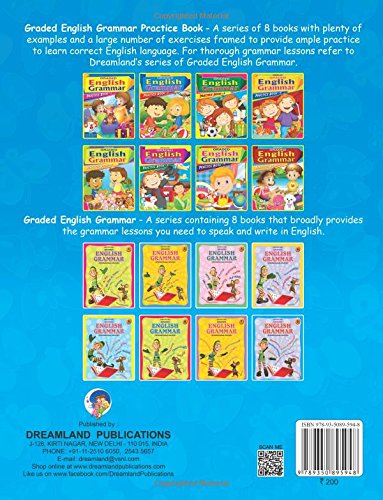 Graded English Grammar Practice Books 8 for Kids Age 5-12 Years – Fun Exercises, Colourful Illustrations, Alphabet, Grammar Concepts, Parts of Speech, and Independent Learning for Early and Advanced Learners - Retail Maharaj