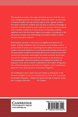 Introduction to the Grammar of English (Cambridge Textbooks in Linguistics) - Retail Maharaj