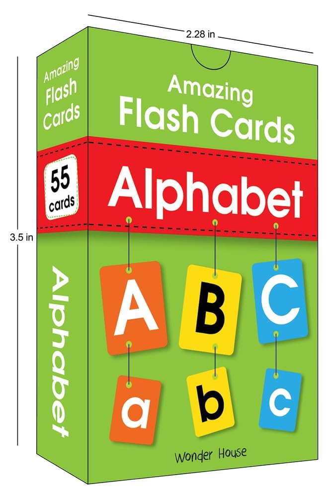 Amazing Flash Cards Alphabet: Early Development of Preschool Toddler (55 Cards) - Retail Maharaj