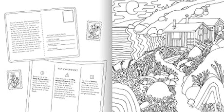 Road Trip! Coloring Book: Color Your Way to National Parks, Landmarks, and Roadside Attractions: A Coloring Book - Retail Maharaj