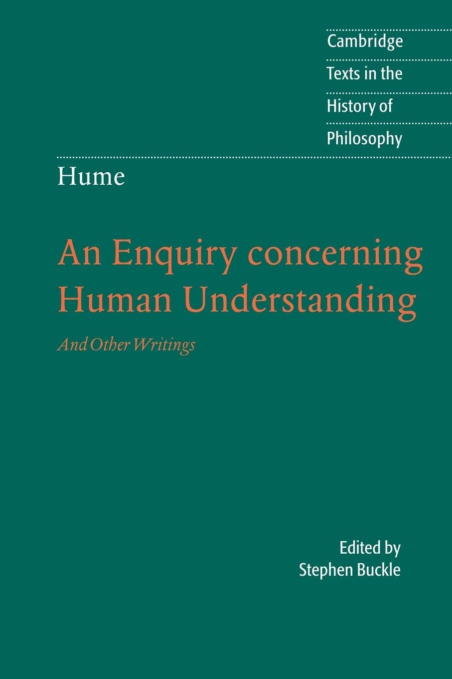 Hume: An Enquiry Concerning Human Understanding: And Other Writings (Cambridge Texts in the History of Philosophy) - Retail Maharaj