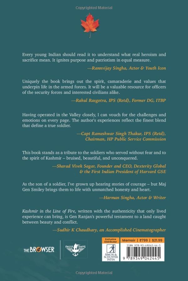 Kashmir in the Line of Fire: A Memoir of Its Unordinary People and Soldiers - Retail Maharaj