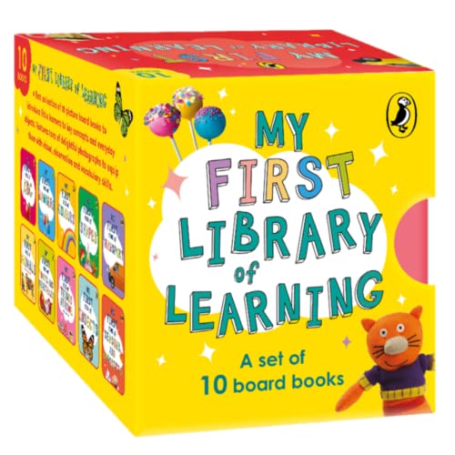 My First Library of Learning: Box set, Complete collection of 10 board books for kids 0 to 3 | ABC, Colors, Opposites, Numbers, Animals - Retail Maharaj