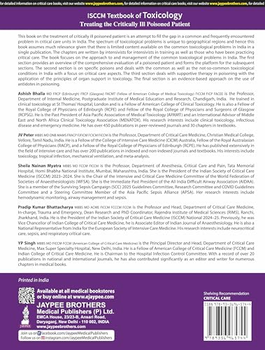 ISCCM TEXTBOOK OF TOXICOLOGY TREATING THE CRITICALLY ILL POISONED PATIENT - Retail Maharaj