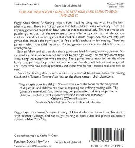 Games for Reading: Playful Ways to Help Your Child Read - Retail Maharaj