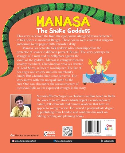 Manasa: The Snake Goddess - Indian Mythology Illustrated Storybook for Children | Adventure Stories Goddess of Snakes and Miracles | Fearless Snake Goddess | Tales from Hindu Mythological Tales | History & Folklore | Colorful Picture Stories for Kids - Retail Maharaj