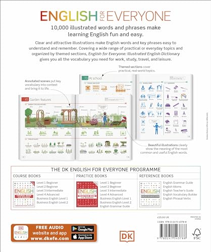 English for Everyone Illustrated English Dictionary with Free Online Audio: An Illustrated Reference Guide to Over 10,000 English Words and Phrases - Retail Maharaj