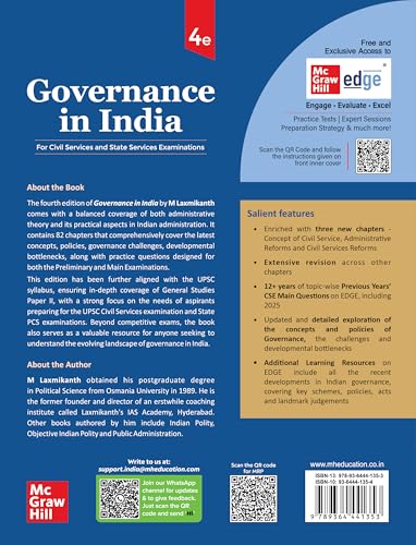 Governance in India, 4e by M Laxmikanth for UPSC CSE Prelims (Paper 1) & Mains (GS Paper 2) 2026 | 12+ Years Topic-wise Previous Years’ Questions (including 2025) | Practice Questions - Retail Maharaj