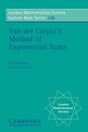 Van der Corput's Method of Exponential Sums: 126 (London Mathematical Society Lecture Note Series) - Retail Maharaj