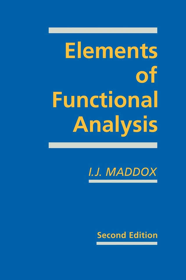 Elements of Functional Analysis - Retail Maharaj