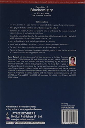 ESSENTIALS OF BIOCHEMISTRY FOR BDS AND ALLIED LIFE SCIENCES STUDENTS - Retail Maharaj