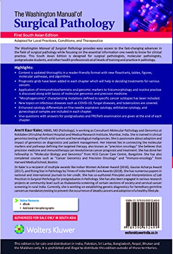 The Washington Manual of Surgical Pathology, 1st South Asian ed - Retail Maharaj
