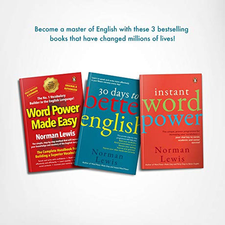 Unlock Your Word Power: Have English at Your Fingertips: A Combo Set of 3 Bestselling Books (Word Power Made Easy + Instant Word Power + 30 Days to Better English) - Retail Maharaj