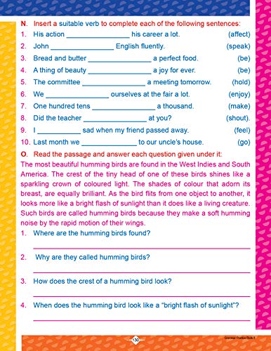Graded English Grammar Practice Books 8 for Kids Age 5-12 Years – Fun Exercises, Colourful Illustrations, Alphabet, Grammar Concepts, Parts of Speech, and Independent Learning for Early and Advanced Learners - Retail Maharaj