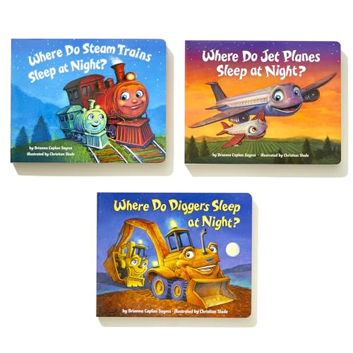 Where Do Diggers, Trains, and Planes Sleep at Night? Board Book Boxed Set (Where Do...Series) - Retail Maharaj