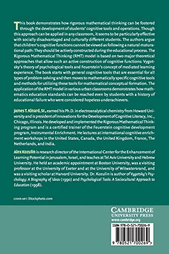 Rigorous Mathematical Thinking: Conceptual Formation in the Mathematics Classroom - Retail Maharaj