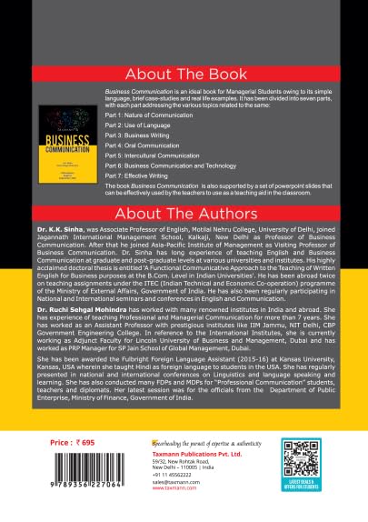 Taxmann's Business Communication – Comprehensive | Digital-first Textbook that Builds Communication Skills from Core Foundations to Professional Applications—Integrating Online Etiquette | Others - Retail Maharaj