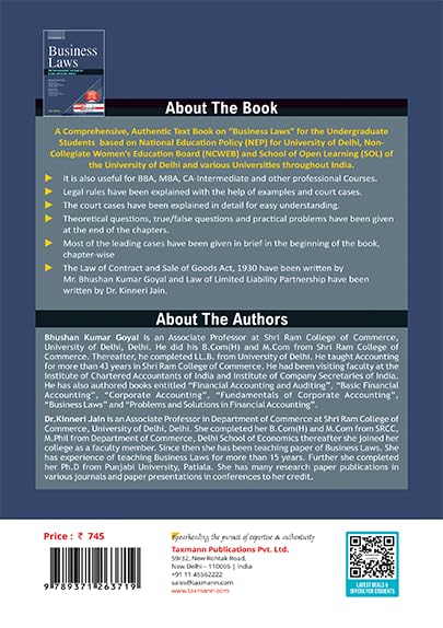 Taxmann's Business Laws [UGCF | NEP] – Comprehensive Textbook on Core Indian Commercial Legislation—Enriched with Case Laws | Updated Amendments | Practical Exercises for Students & Faculty - Retail Maharaj