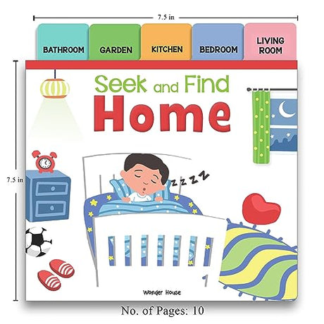 Seek And Find - Home : Early Learning Board Books With Tabs - Retail Maharaj
