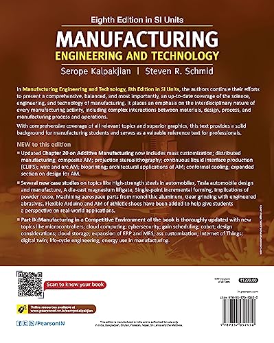 Pearson Manufacturing Engineering and Technology, 8e in SI Units - Retail Maharaj