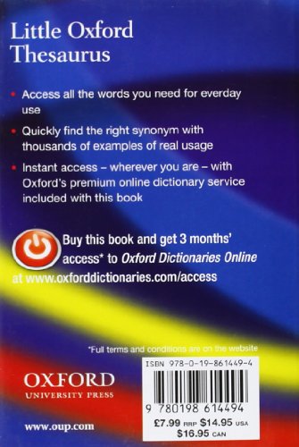 LITTLE OXFORD THESAURUS, THIRD EDITION - Retail Maharaj