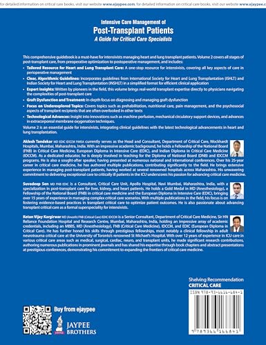 INTENSIVE CARE MANAGEMENT OF POST-TRANSPLANT PATIENTS: A GUIDE FOR CRITICAL CARE SPECIALISTS VOL.2 - Retail Maharaj