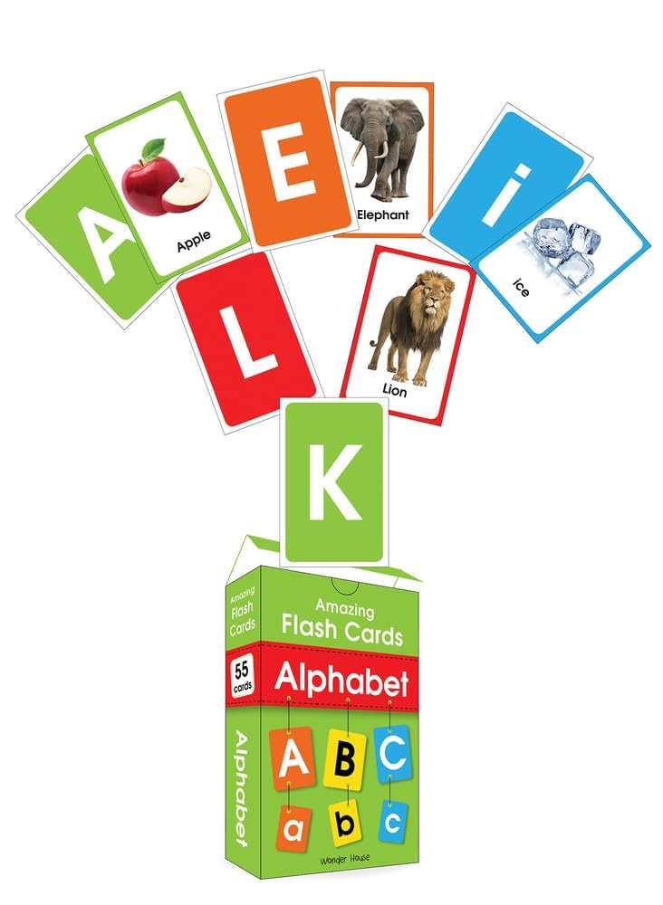 Amazing Flash Cards Alphabet: Early Development of Preschool Toddler (55 Cards) - Retail Maharaj