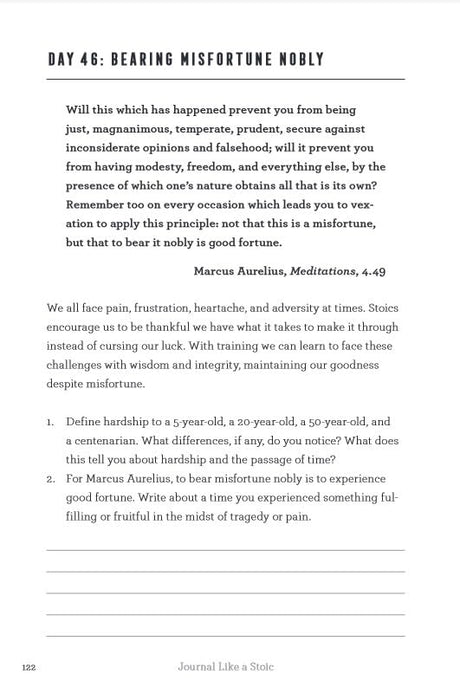 Journal Like a Stoic: A 90-Day Stoicism Program to Live with Greater Acceptance, Less Judgment, and Deeper Intentionality (Includes Teachings of Marcus Aurelius) - Retail Maharaj