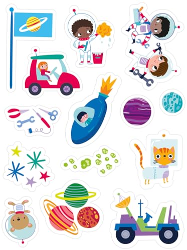 Easy Peely-Space: Out-of-this-world early learning fun! (Easy Peely - Peel, Stick, Play!) - Retail Maharaj