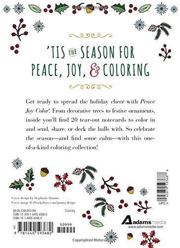 Peace. Joy. Color.: Celebrate the Season with 20 Tear-Out Coloring Cards - Retail Maharaj