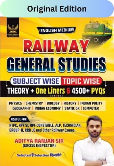 Aditya Ranjan Publications Railway General Studies Original | Railway GK/GS | 4500+ Chapter-Wise MCQs | NTPC, RPF SI, RPF Constable, ALP, Technician, ... JE & Other Railway Exams | By Aditya Ranjan - Retail Maharaj