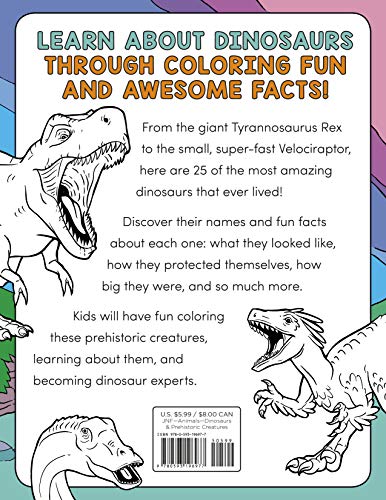 Dinosaur Book for Kids: Coloring Fun and Awesome Facts - Retail Maharaj