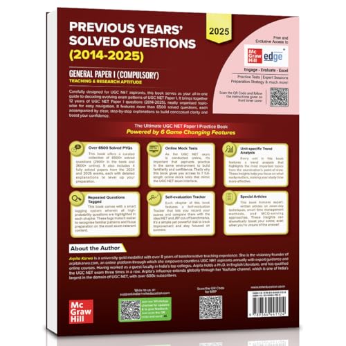 UGC NET Paper 1 2026 Previous Years' Solved Papers (2014-2025) | 6500+ Questions (3000 in book + 3500 online with June 2025) | Arpita Karwa | 12 Years PYQs: Unit-wise and Topic-wise detailed solutions - Retail Maharaj