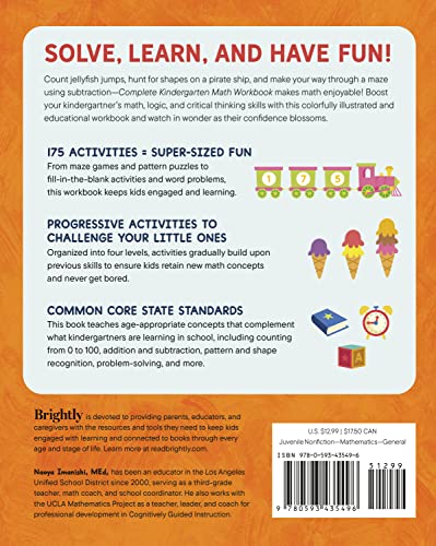 Complete Kindergarten Math Workbook: 175 Fun Activities to Build Math, Logic, and Critical Thinking Skills - Retail Maharaj