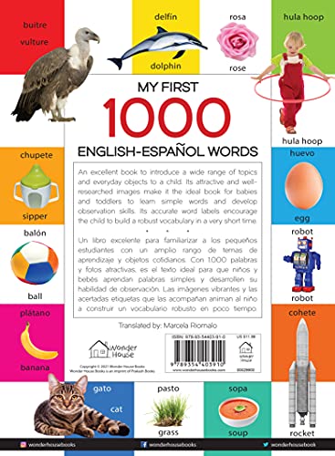 My First 1000 English-Espaňol Words: Early Learning Bilingual Picture Book For Kids - Retail Maharaj