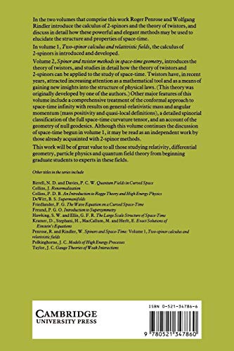 Spinors and Space-Time: Volume 2, Spinor and Twistor Methods in Space-Time Geometry: 002 (Cambridge Monographs on Mathematical Physics) - Retail Maharaj