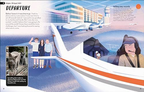 I Flew Around the World: The True Story of a Young Female Pilot's Record-Breaking Flight - Retail Maharaj
