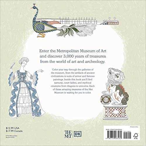 The Met Amazing Treasures Coloring Book: Reveal Wonders Inspired by Masterpieces from The Met Collection (DK The Met) - Retail Maharaj