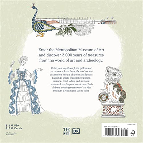 The Met Amazing Treasures Coloring Book: Reveal Wonders Inspired by Masterpieces from The Met Collection (DK The Met) - Retail Maharaj