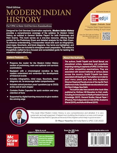 Modern Indian History, 3e for UPSC 2026 by Snehil Tripathi & Sonali Bansal | Chapterwise Solved Previous Years' Questions (PYQs) upto 2023 | Quick revision capsules | Practice papers for Pre & Mains - Retail Maharaj