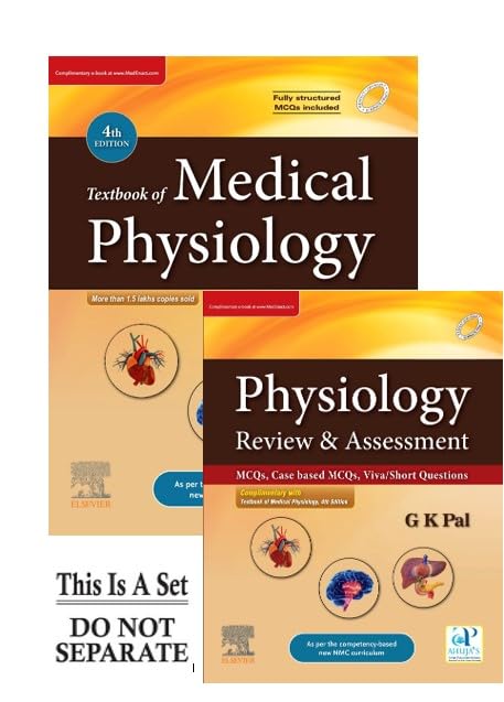 Textbook Of Medical Physiology, 4Th Edition & Physiology: Review & Assessment (Mcqs, Case Based Mcqs, Viva/Short Questions), 1St Ed. - Set - Retail Maharaj