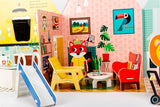 Fold-Out + Play: Doll's House: Build your own 3D house with interactive play pieces and stickers - Retail Maharaj