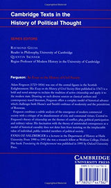 An Essay on the History of Civil Society (Cambridge Texts in the History of Political Thought) - Retail Maharaj