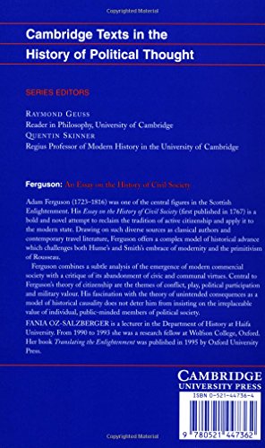 An Essay on the History of Civil Society (Cambridge Texts in the History of Political Thought) - Retail Maharaj