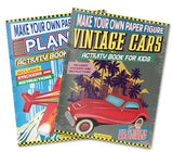 Make Your Own Paper Figures – Vintage Cars Cut, Fold & Assemble Classic Car Models | Ages 6–10 | DIY Craft Kit with 2+ Hours of Creative Fun - Retail Maharaj