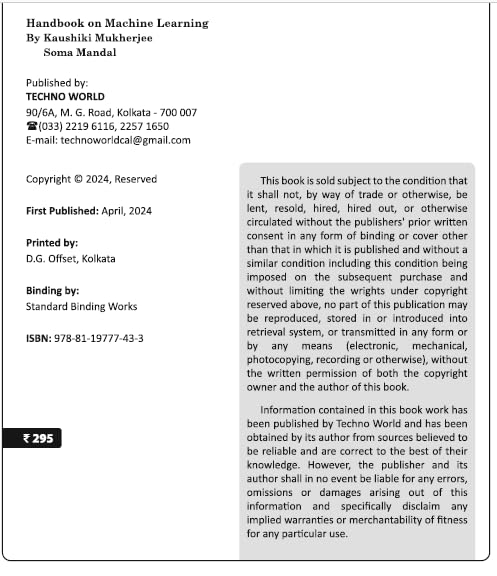 HANDBOOK ON MACHINE LEARNING - Retail Maharaj
